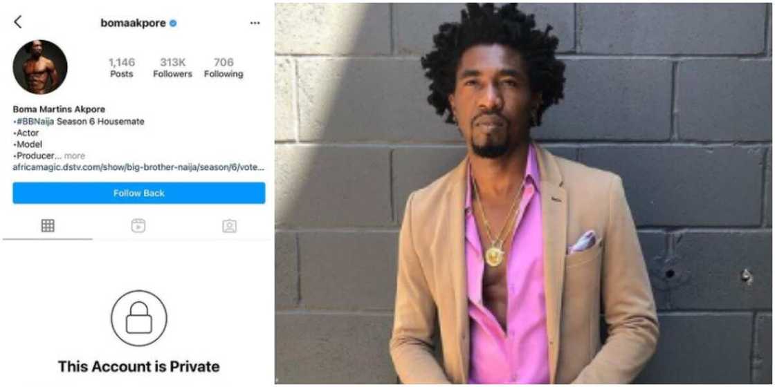 Boma's Instagram page is on private Boma's Instagram page is on private