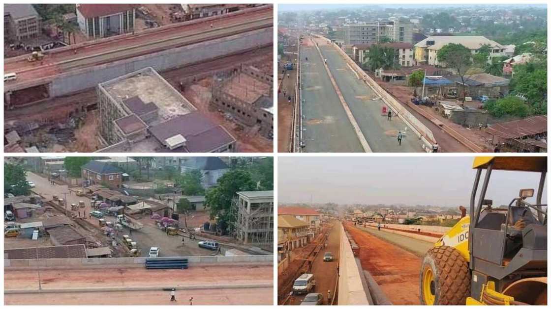 Photos emerge as Enugu's first flyover bridge project located at Nike Lake/T-Junction nears completion