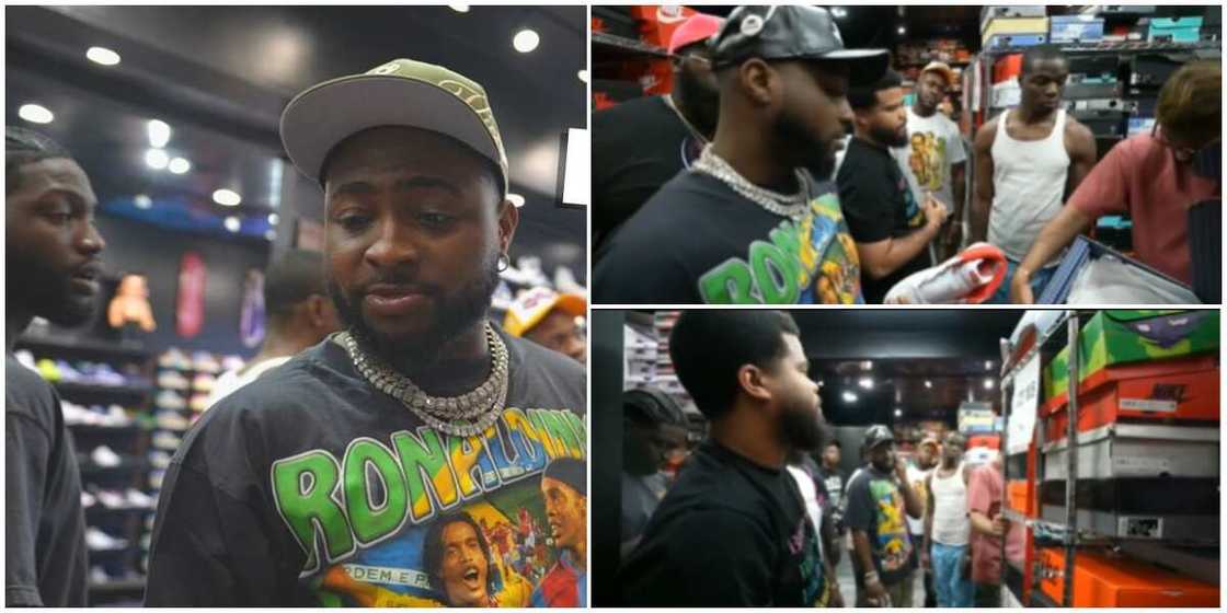 Davido takes 30BG crew on shopping.