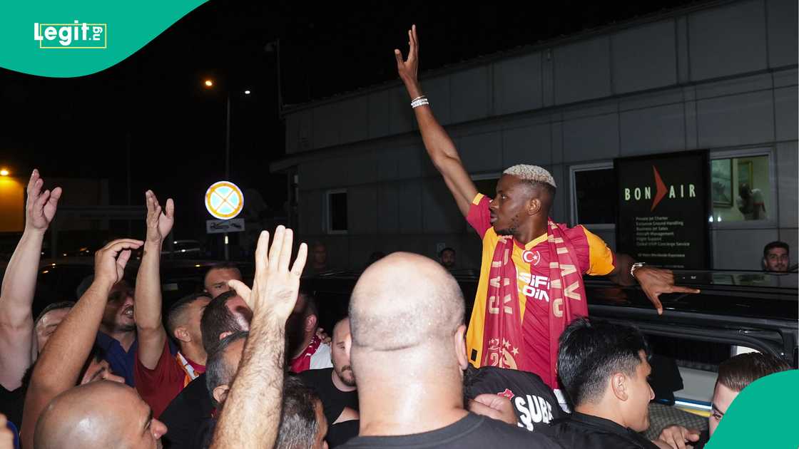 Victor Osimhen, Galatasaray, Atatürk International Airport, Istanbul, Turkiye. Victor Osimhen, Galatasaray, Atatürk International Airport, Istanbul, Turkiye.