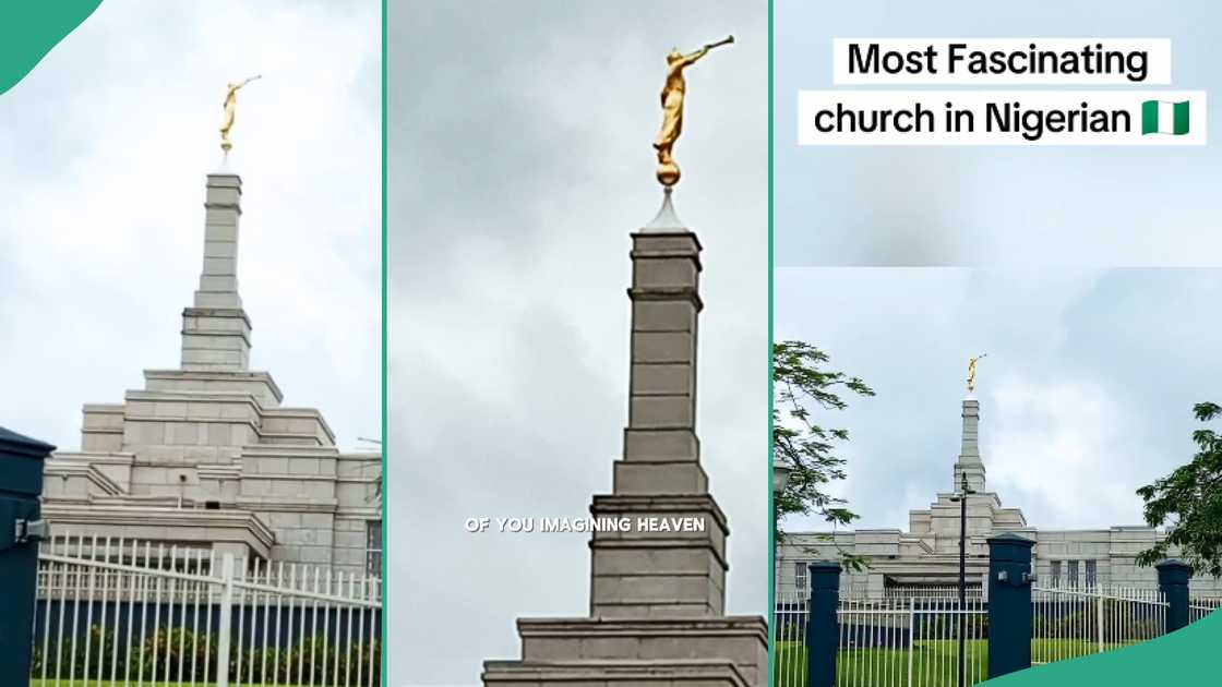 Man shows Church of Jesus Christ of the Latter-day Saints. Man shows Church of Jesus Christ of the Latter-day Saints.