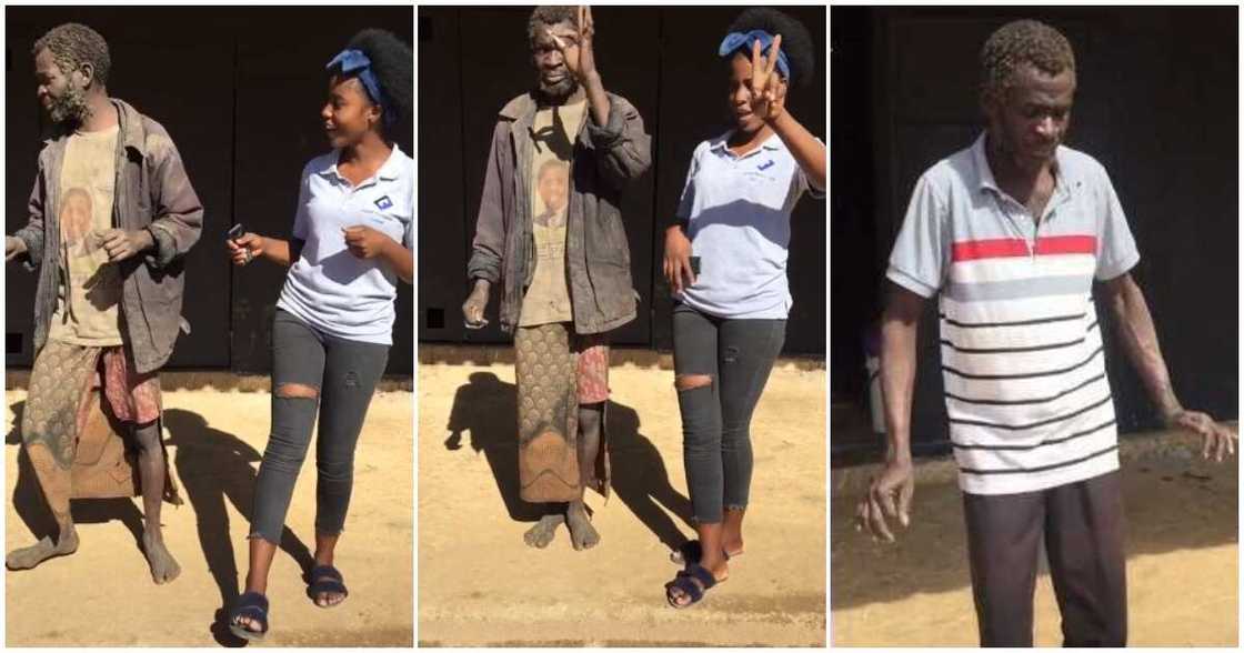 Mad man, danced, changed his clothes, lady plays with mad man Mad man, danced, changed his clothes, lady plays with mad man