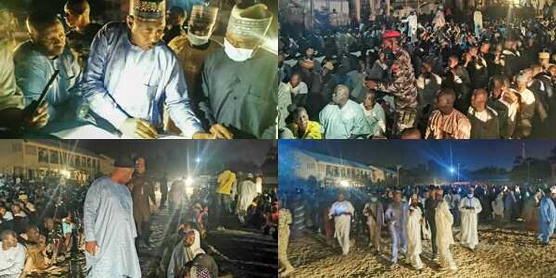 Fear as Governor Zulum visits IDPs camp at 1am, discovers 650 ghost households; Photos spark reactions Fear as Governor Zulum visits IDPs camp at 1am, discovers 650 ghost households; Photos spark reactions