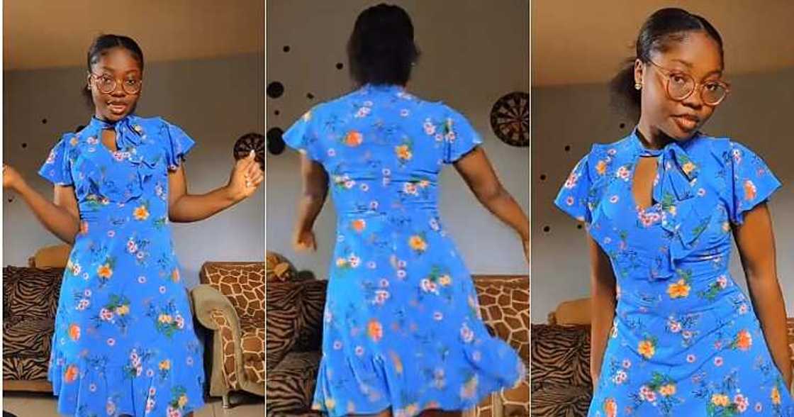 Lady dances in video, whines waist Lady dances in video, whines waist