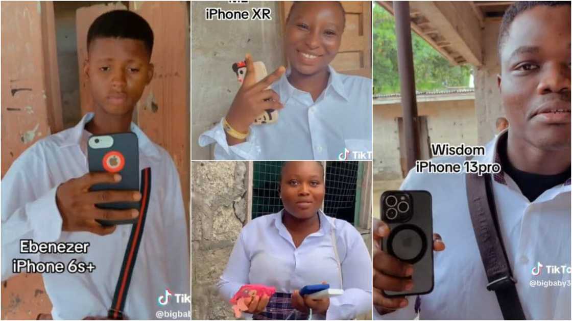 Pupils with iPhones