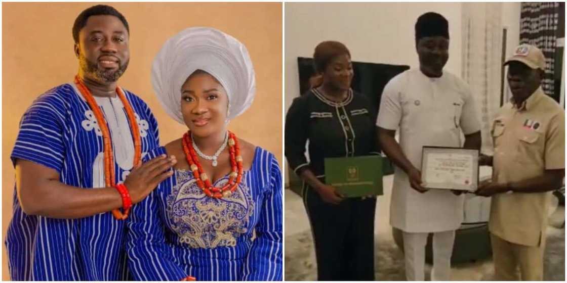 Mercy Johnson and her husband Prince Odianosen Okojie, Mercy and her husband visit Adams Oshiomole Mercy Johnson and her husband Prince Odianosen Okojie, Mercy and her husband visit Adams Oshiomole