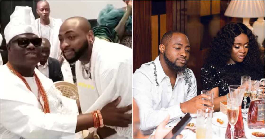 Davido and Chioma meet Ooni of Ife Davido and Chioma meet Ooni of Ife