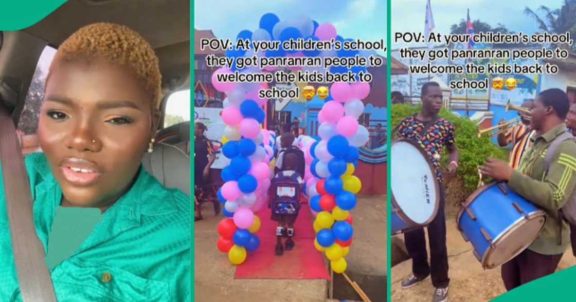 Nigerian school welcomes back pupils and teachers in special way.