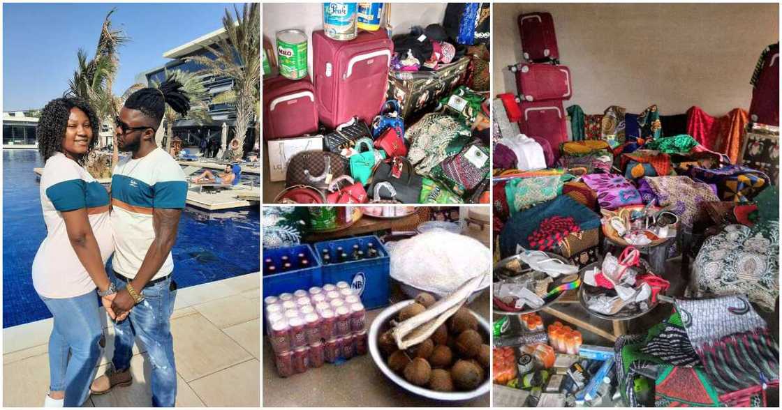 Bride price items, Nigerian lady, traditional wedding Bride price items, Nigerian lady, traditional wedding
