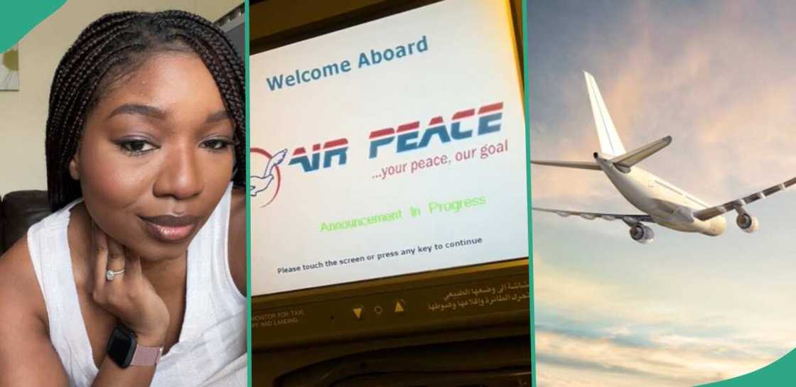 Lady flies to London with Air Peace. Lady flies to London with Air Peace.
