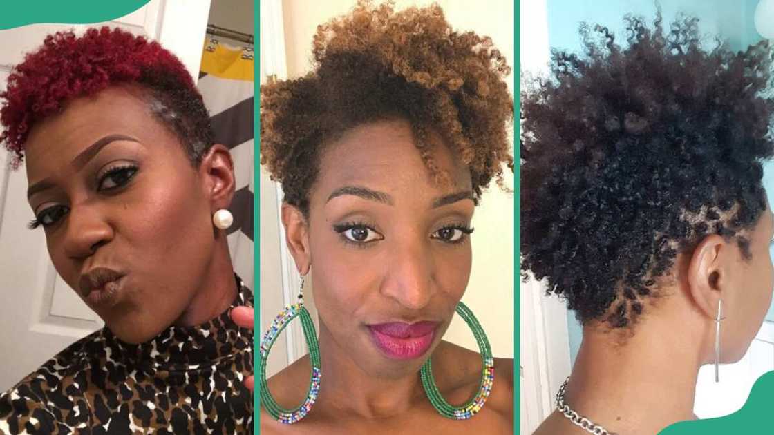 Ladies wearing a tampered hairstyle Ladies wearing a tampered hairstyle