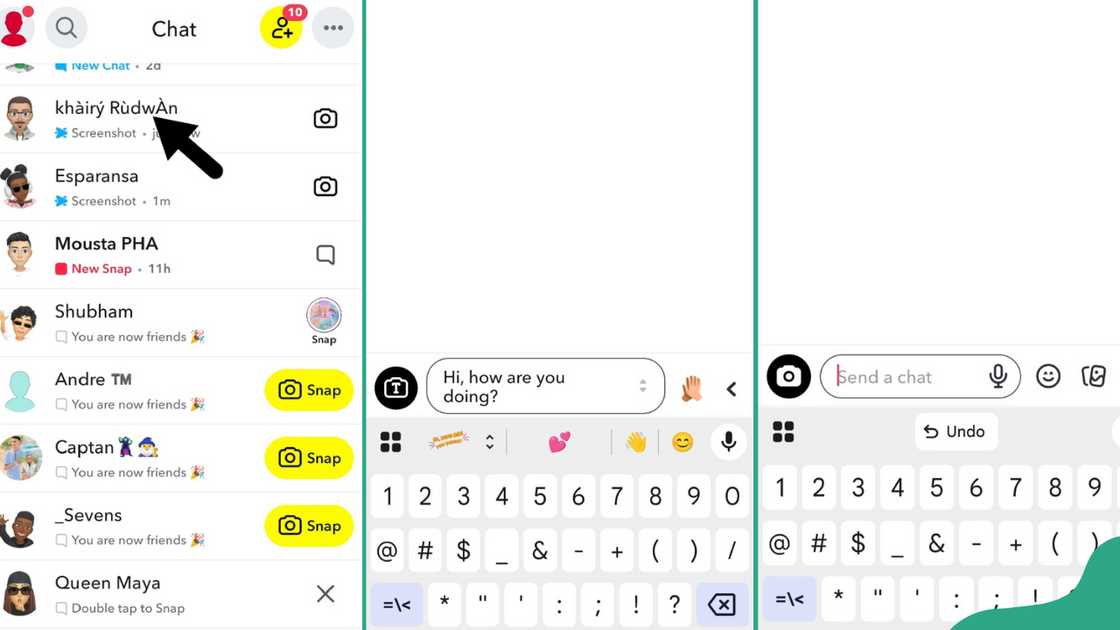 Steps showing how to turn off Snapchat typing notification Steps showing how to turn off Snapchat typing notification