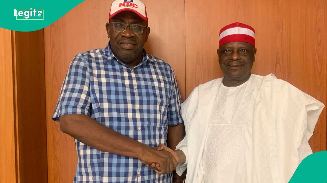 Sanata Henry Seriake Dickson a gidan Rabiu Musa Kwankwaso Sanata Henry Seriake Dickson a gidan Rabiu Musa Kwankwaso