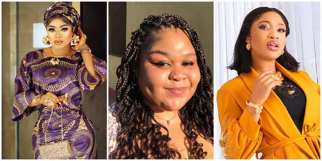 Lady lambastes Bobrisky for trolling Tonto Dikeh in 'trying time' Lady lambastes Bobrisky for trolling Tonto Dikeh in 'trying time'