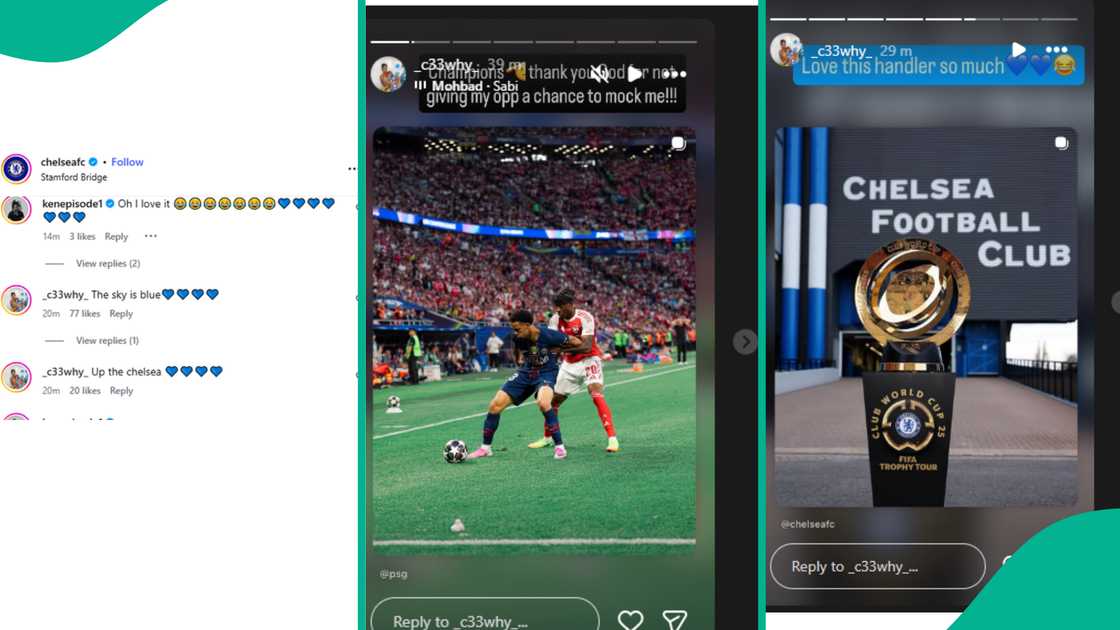 Mohbad's widow celebrates PSG's victory against Arsenal in the UCL final.