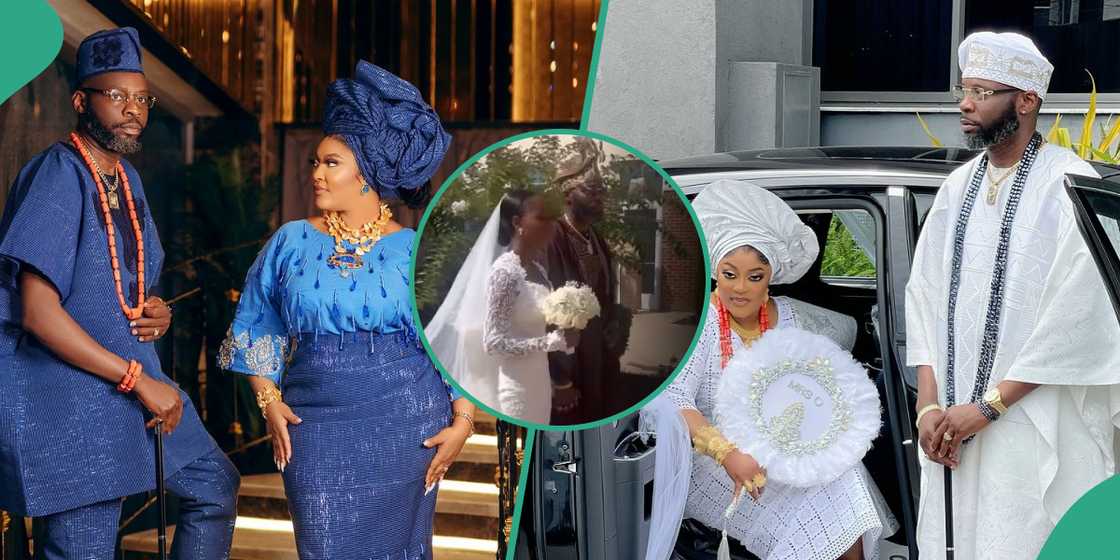 Omoborty celebrates husband as stepdaughter weds.