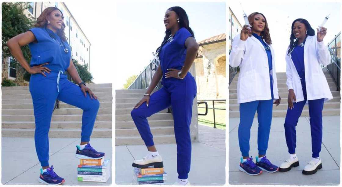 Nigerian mother and her daughter become nurses in the USA.