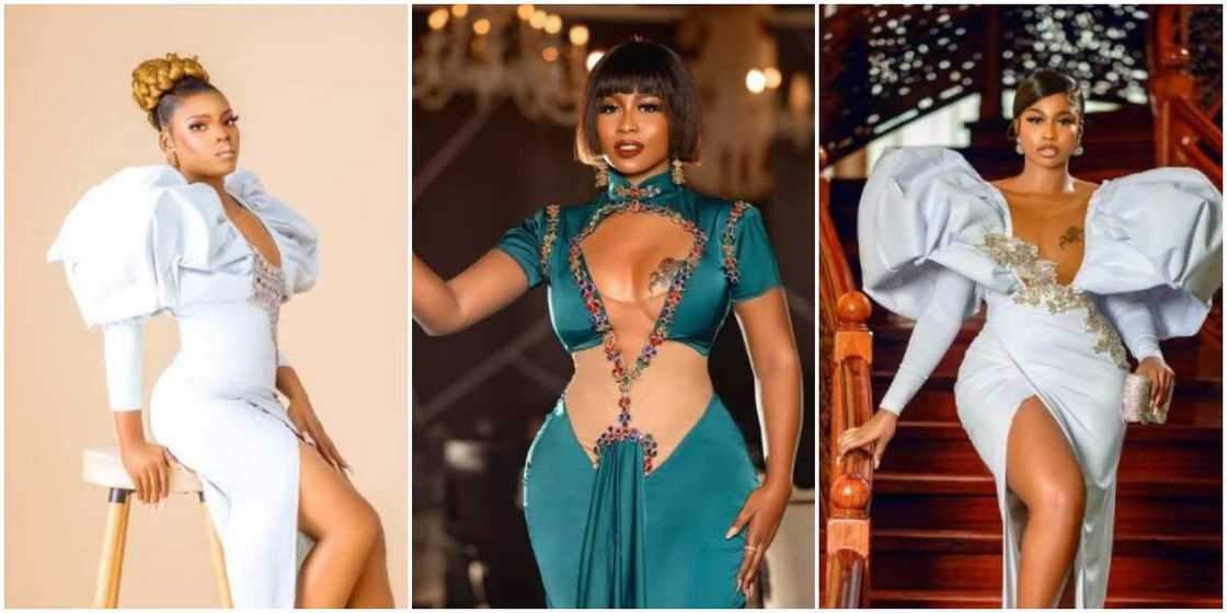 Photos of Lilian Afegbai and a tailor. Photos of Lilian Afegbai and a tailor.