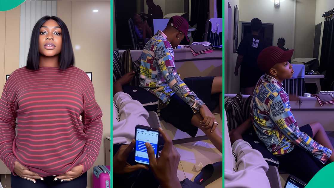 A Nigerian lady shows what she saw her siblings doing in the sitting room at 2 am. A Nigerian lady shows what she saw her siblings doing in the sitting room at 2 am.