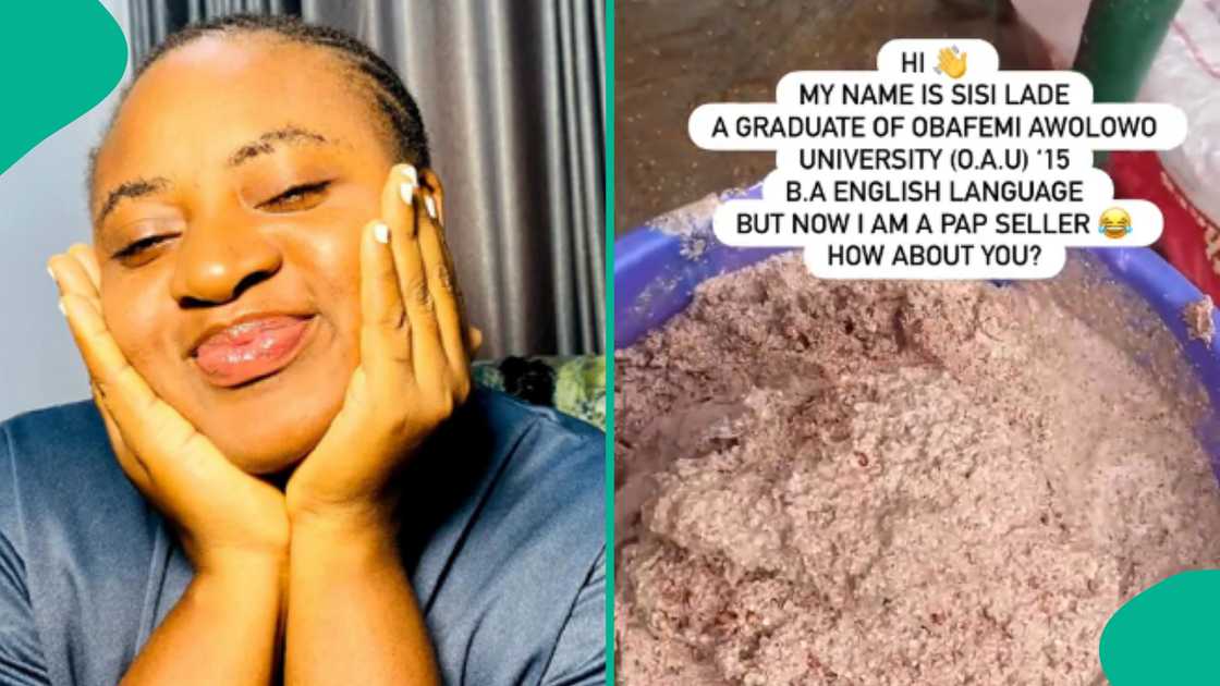 Reactions as OAU graduate becomes pap seller, shares what she studied in university Reactions as OAU graduate becomes pap seller, shares what she studied in university