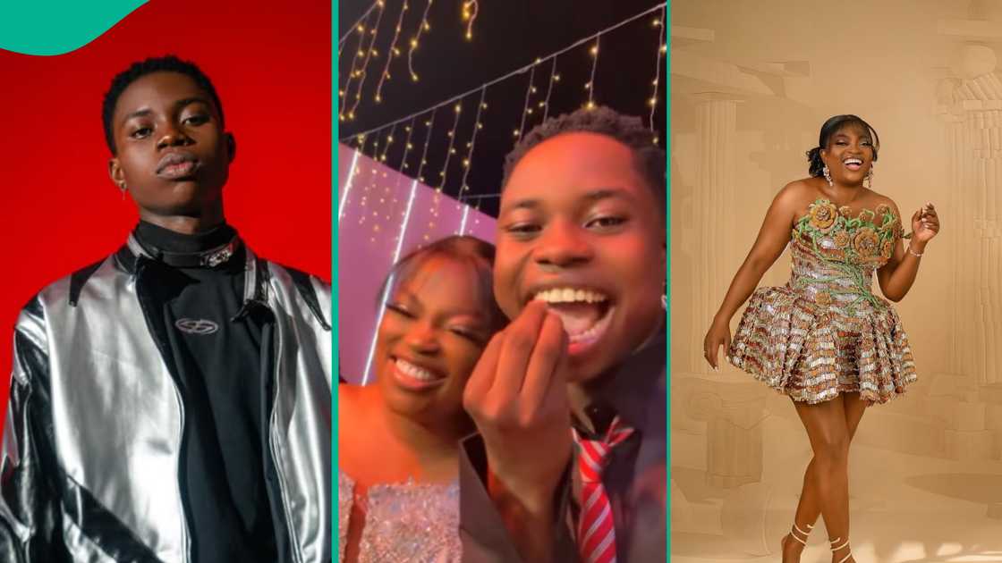 Funke Akindele playfully knocks Peller at her movie premiere. Funke Akindele playfully knocks Peller at her movie premiere.