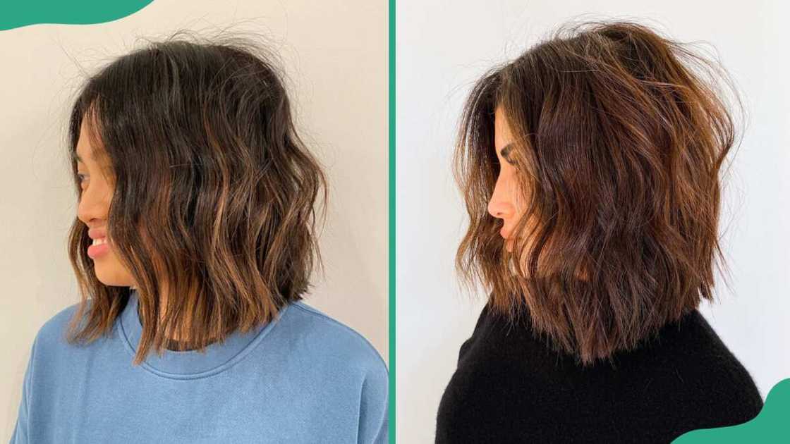 Textured lob haircuts Textured lob haircuts