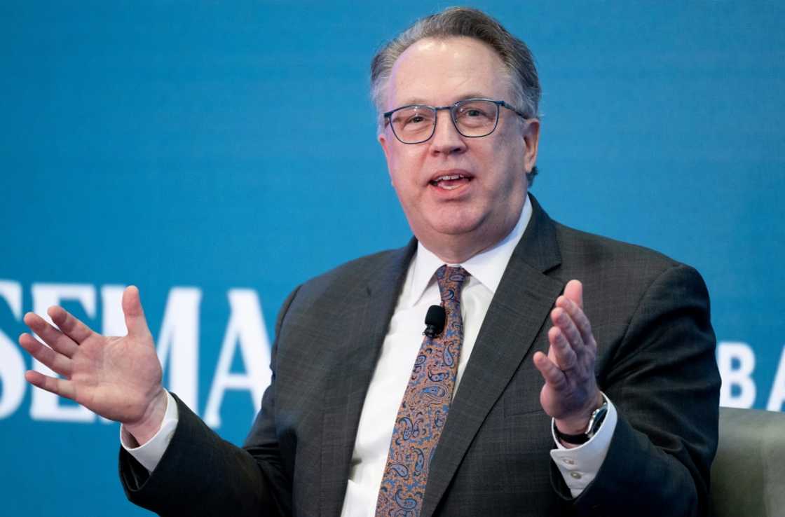 New York Fed President John Williams, seen in April 2024, said the Fed's inflation fight will take time to win