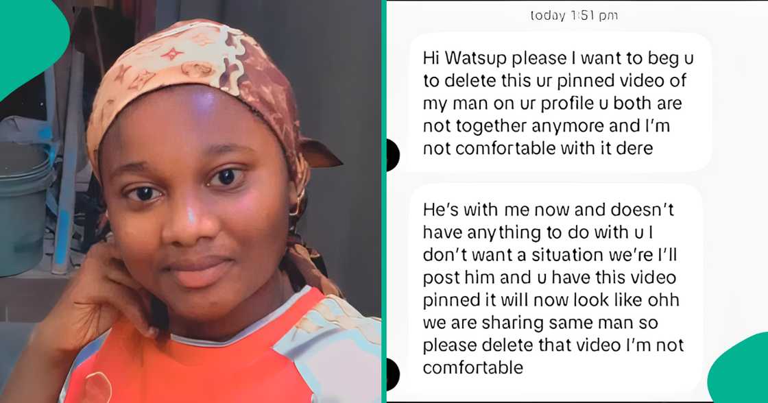 Nigerian lady trends after posting messages she got from her ex's new girlfriend