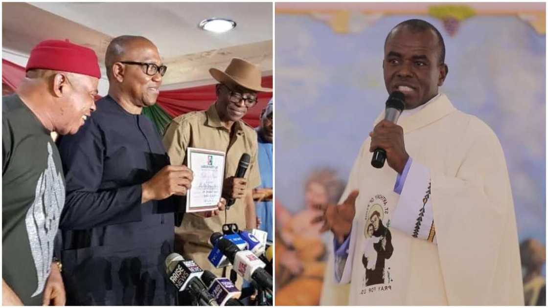 Peter Obi, Father Mbaka, AMEN, Labour Party