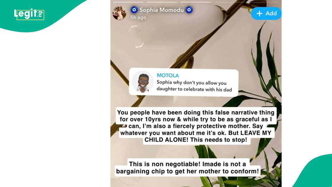 Sophia Momodu responds to curious netizen