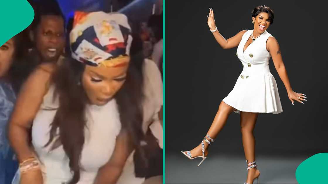 Iyabo Ojo dances up s storm at her party.