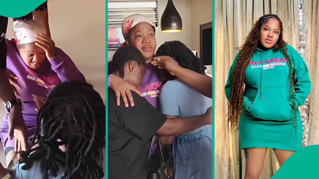 Overzealous fan pushes Toyin Abraham down Overzealous fan pushes Toyin Abraham down
