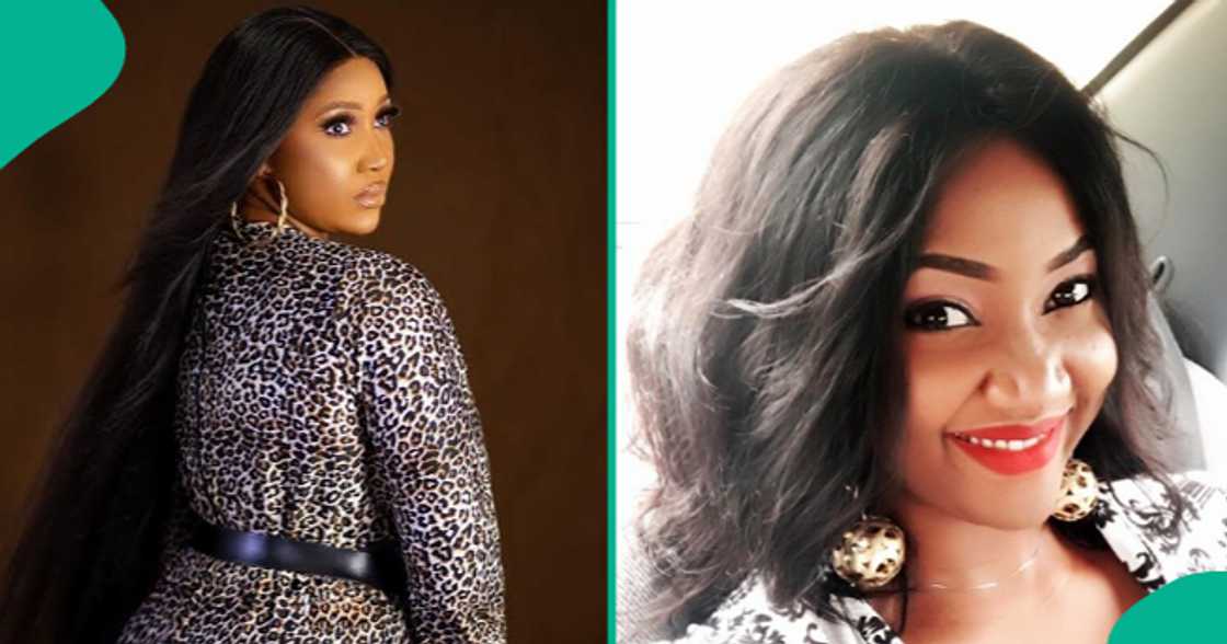 Lady drags Yul Edochie's wife Judy Austin. Lady drags Yul Edochie's wife Judy Austin.