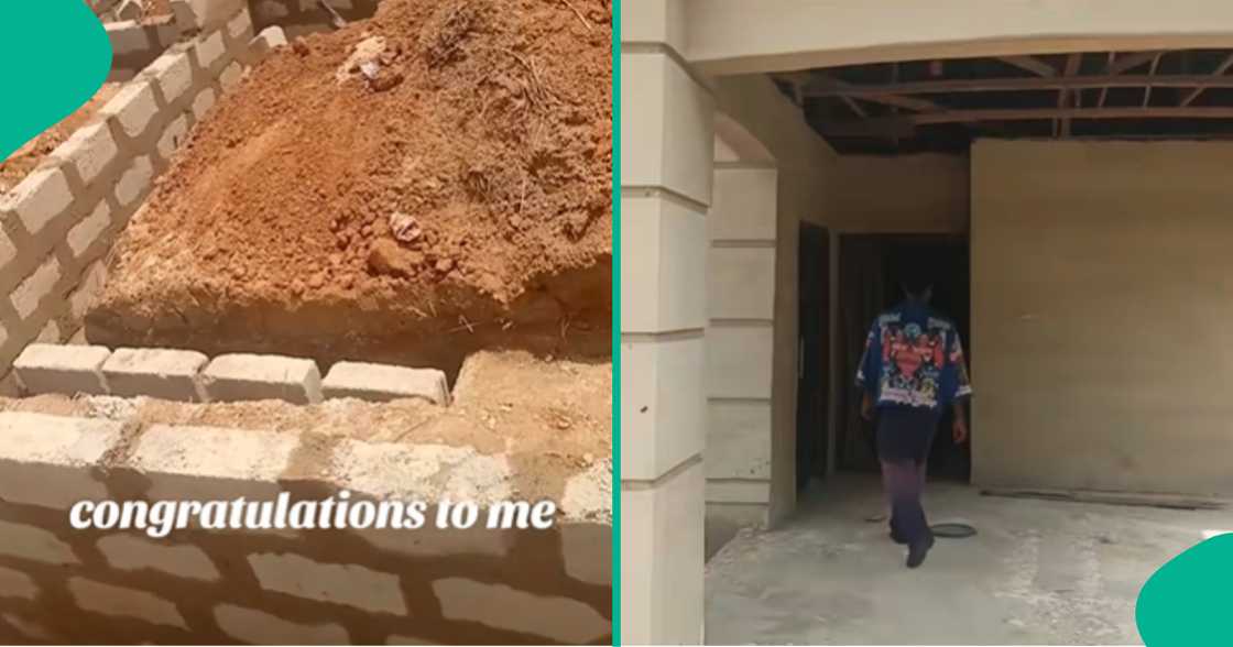 Building with cement/Stone-coated roof.