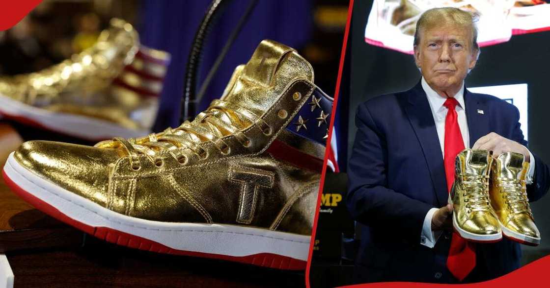 Former US President Donald Trump launching his sneaker line in Philadelphia