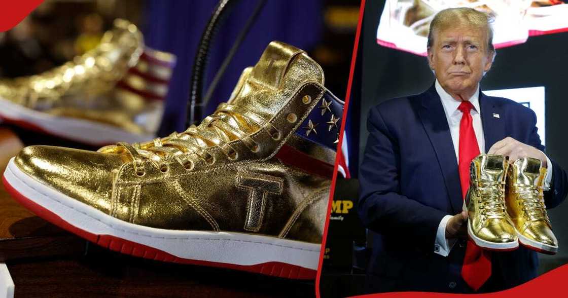 Former US President Donald Trump launching his sneaker line in Philadelphia Former US President Donald Trump launching his sneaker line in Philadelphia