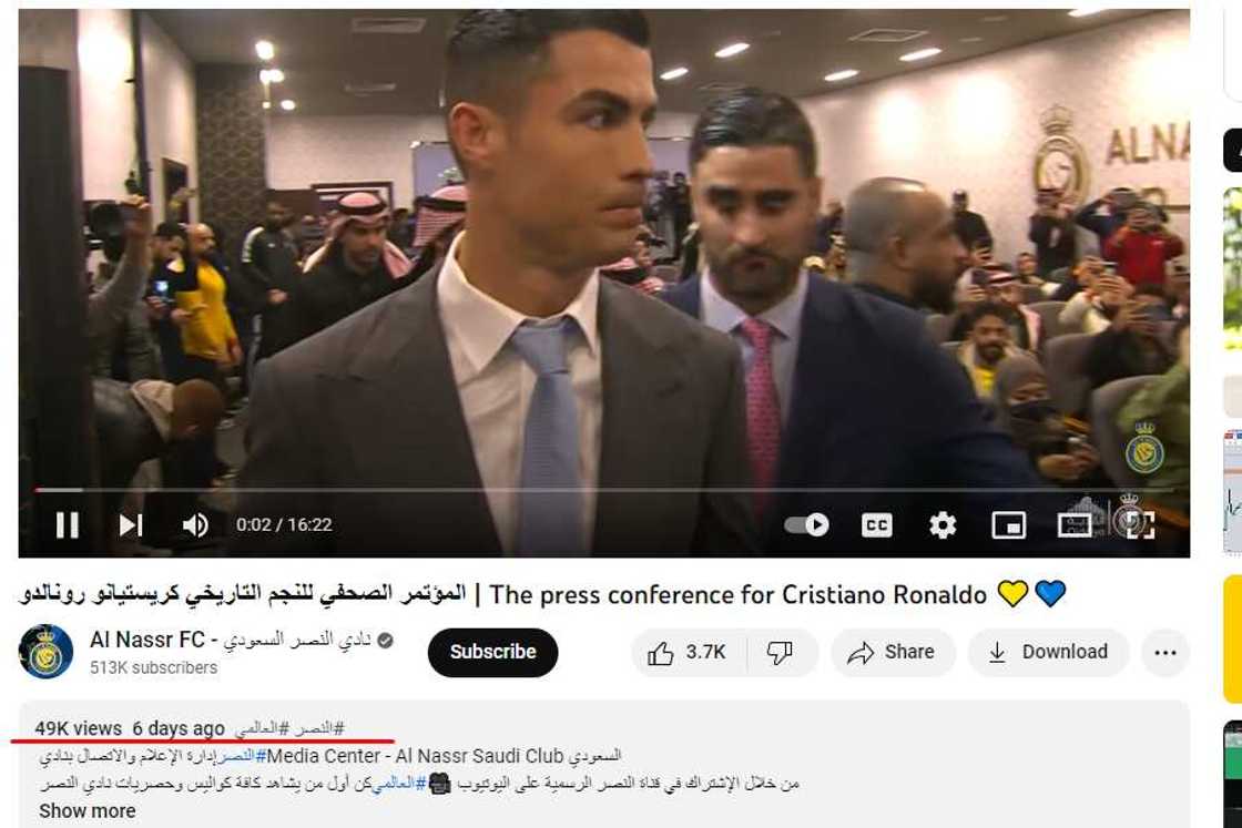 Ronaldo's career move/his presentation. Ronaldo's career move/his presentation.