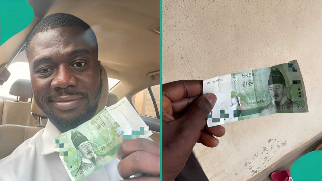 Young man goes viral after finding money in thrift jeans he bought