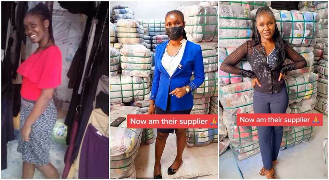 Photos of Caroline Wanjuku, a pretty lady who use to hawk Okrika but now supplies it in large quantities.