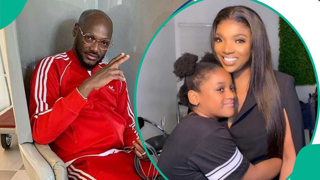 2Baba melts hearts as he spends time with Annie Idibia’s daughters and his sons