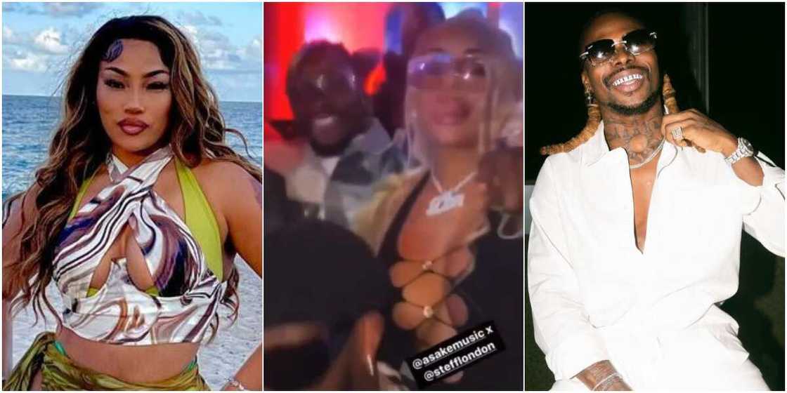 Stefflon Don, Asake partying with Stefflon Don, Asake