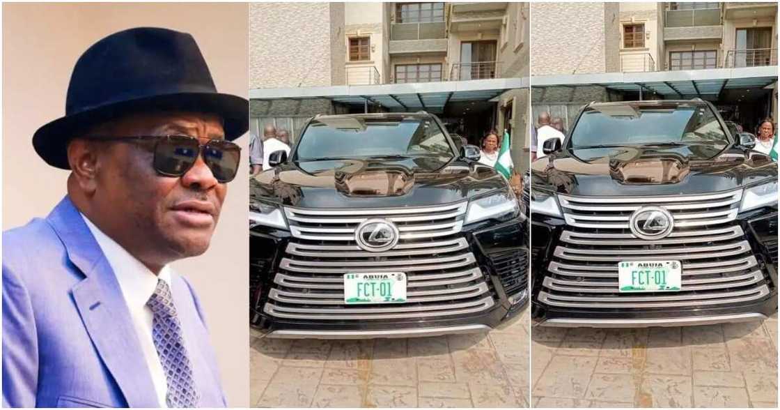 FCT Minister, Nyesom Wike sports utility vehicle (SUV) marked ‘FCT 01’