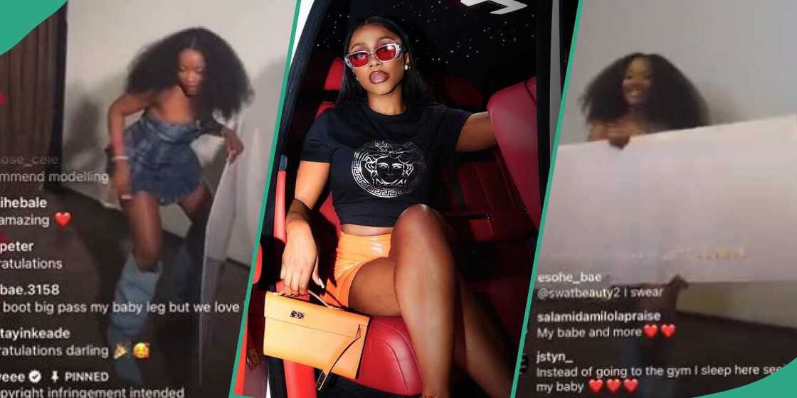 Ilebaye receives money and gifts from her fans