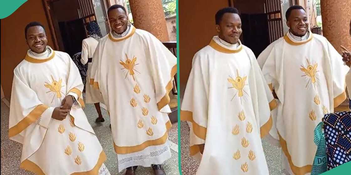 Identical twins who are priests. Identical twins who are priests.
