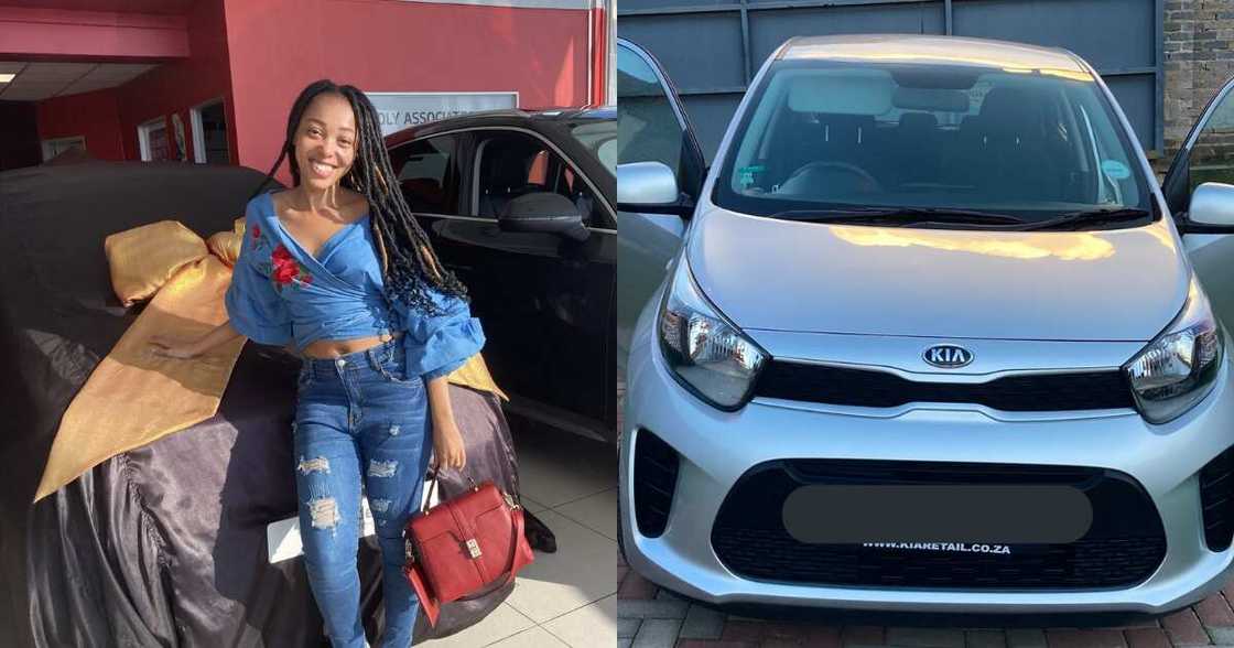 Young Mzansi lady celebrates as parents buy her a fresh set of wheels Young Mzansi lady celebrates as parents buy her a fresh set of wheels