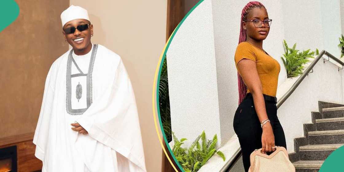 Timini replies female fan toasting him.