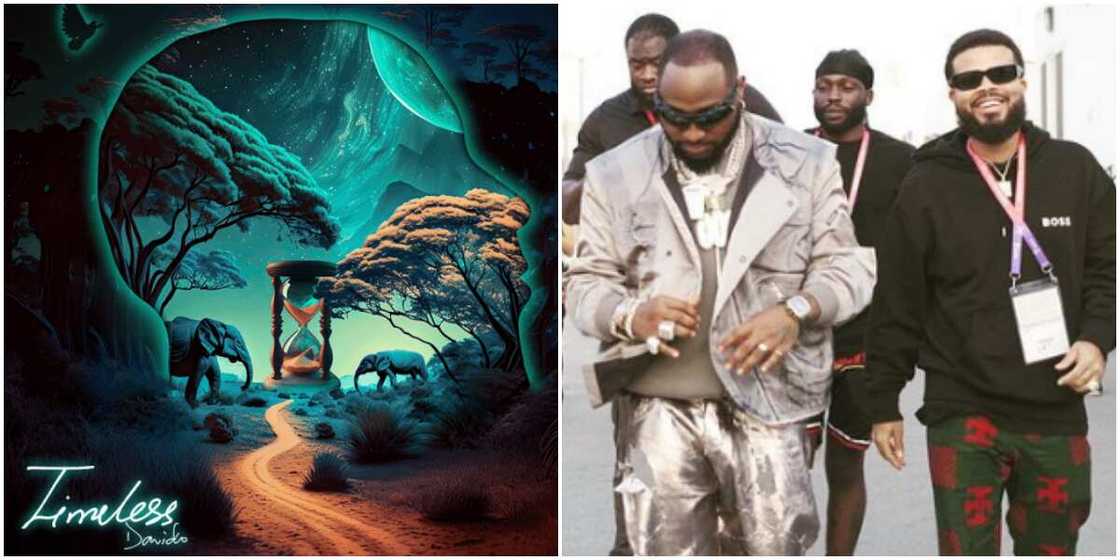 Davido's Timeless artwork, Davido and Asa Asika Davido's Timeless artwork, Davido and Asa Asika