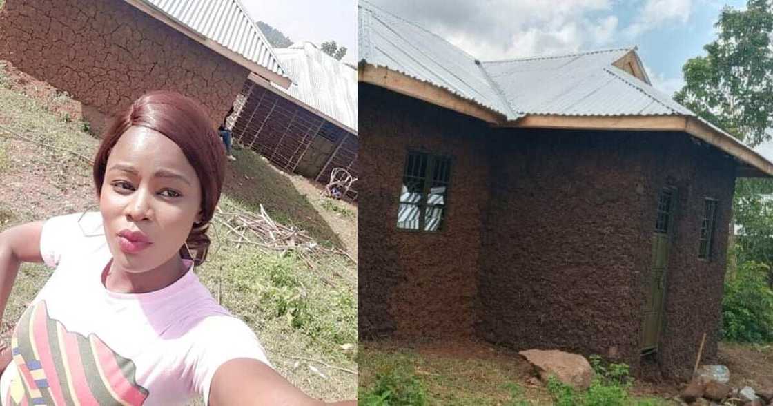 Kenyans celebrate kind lady who built her mother simple house: "It cost me 130k" Kenyans celebrate kind lady who built her mother simple house: "It cost me 130k"
