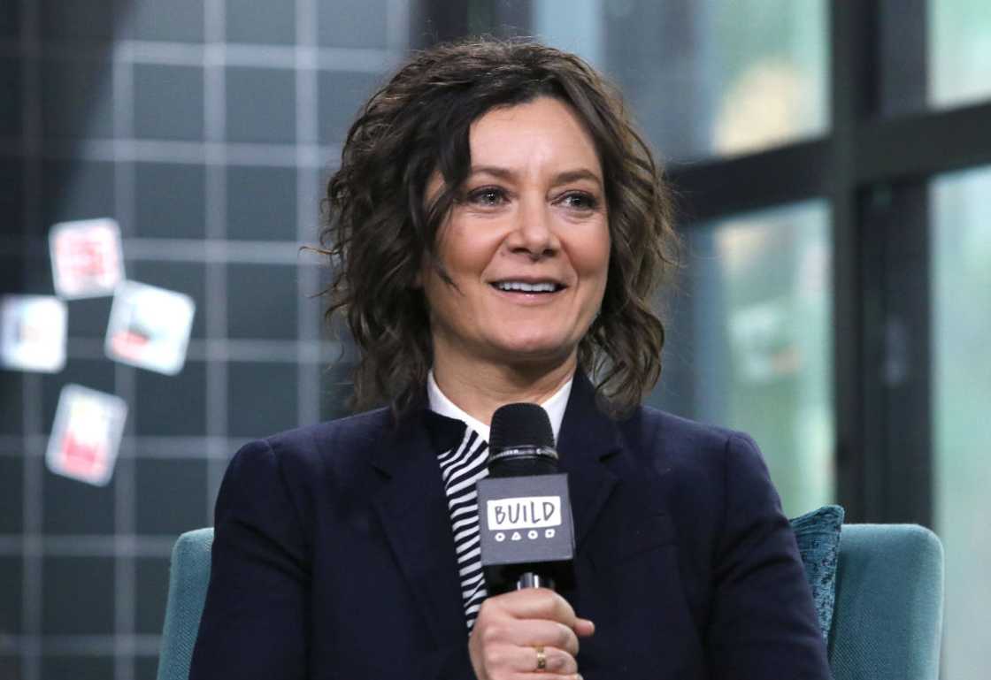 Sara Gilbert at Build Studio in New York City. Sara Gilbert at Build Studio in New York City.