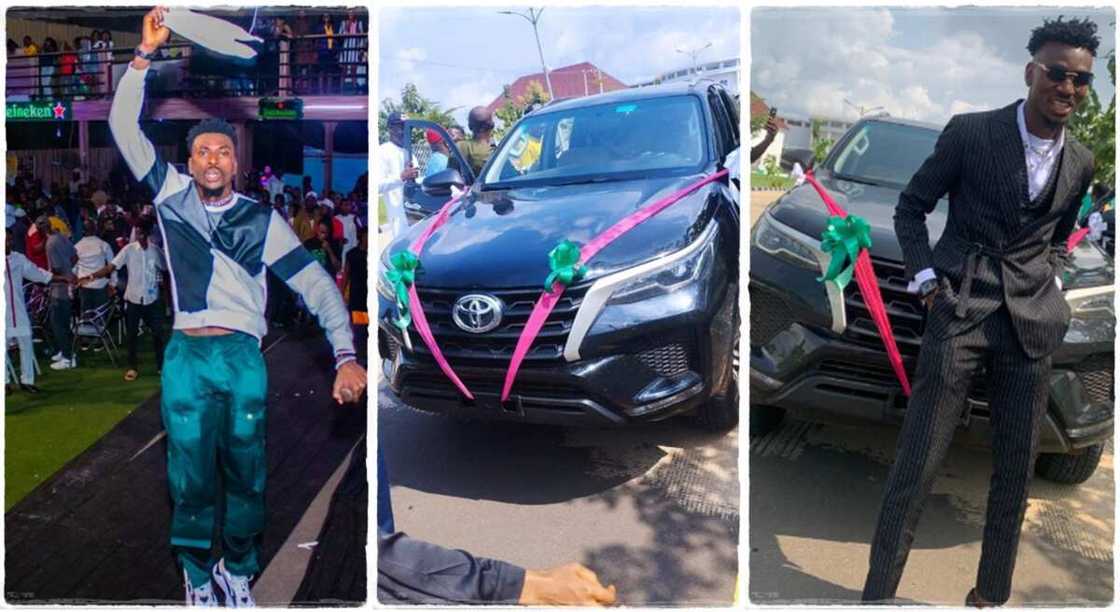 Photos of MC Walter who got car gift. Photos of MC Walter who got car gift.